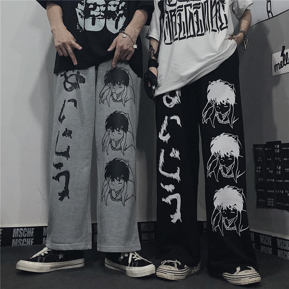 Harajuku woman pants Japanese pattern hip hop pants for women wide leg pant women men jogger women pants casual Oversize pants Harajuku woman pants Japanese pattern hip hop pants for women wide leg pant women men jogger women pants casual Oversize pants