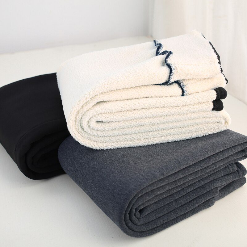 OUMENGK 2021 New Fashion High Waist Autumn Winter Women Thick Warm Elastic Pants Quality S-5XL Trousers Tight Type Pencil Pants OUMENGK 2021 New Fashion High Waist Autumn Winter Women Thick Warm Elastic Pants Quality S-5XL Trousers Tight Type Pencil Pants