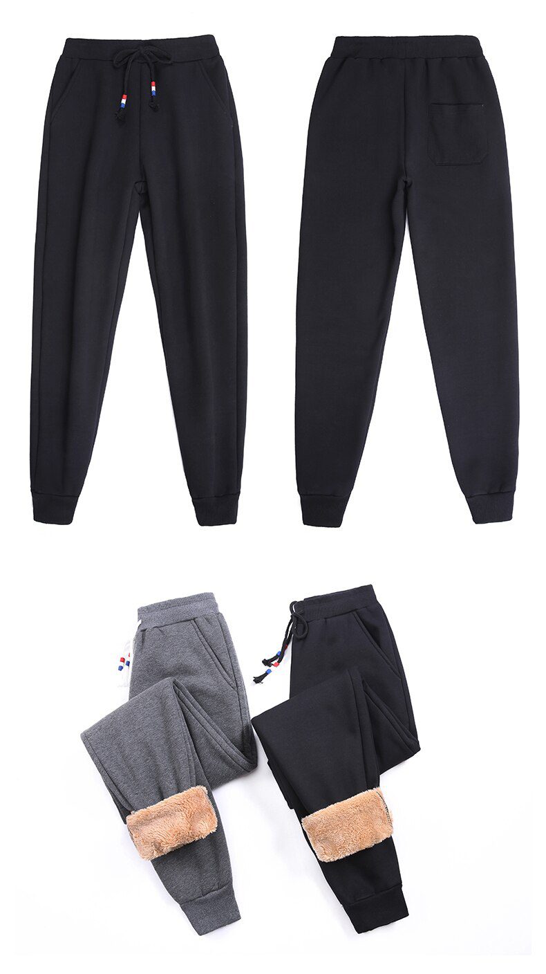 Women Winter Thick Lambskin Cashmere Pants Warm Female Casual Cotton Pants Loose Harlan Long Trousers Plus Size S-5XL 3XL 4XL