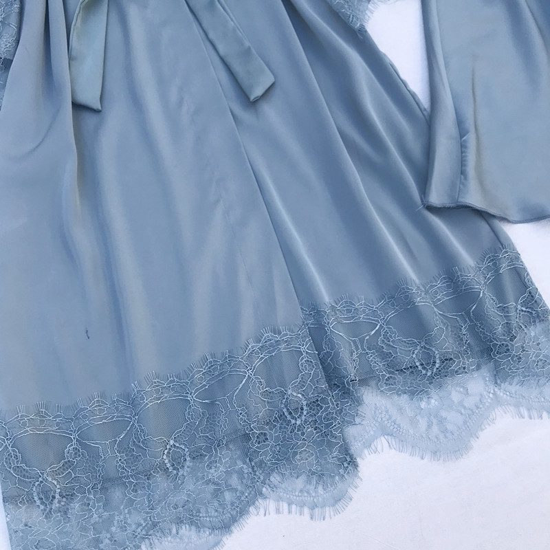 5PCS Pajamas Set Silk Satin Womens Lace Nightwear Spring Strap Pyjamas Suit Female Lounge Sleepwear with Chest Pads Home Wear 5PCS Pajamas Set Silk Satin Womens Lace Nightwear Spring Strap Pyjamas Suit Female Lounge Sleepwear with Chest Pads Home Wear