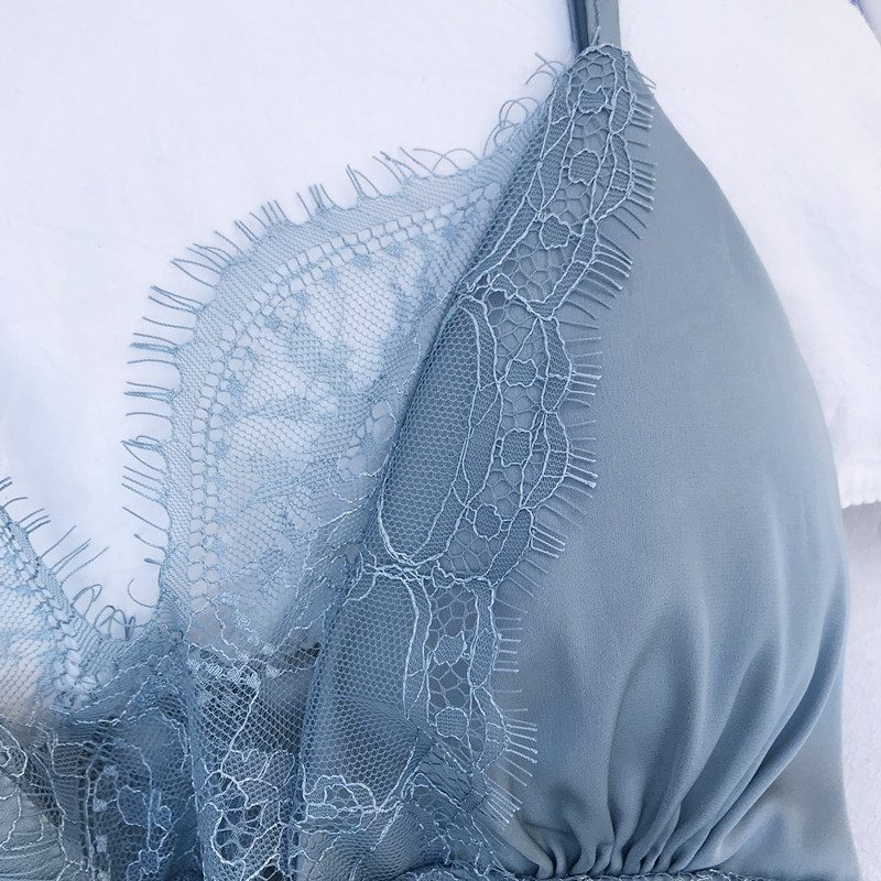 5PCS Pajamas Set Silk Satin Womens Lace Nightwear Spring Strap Pyjamas Suit Female Lounge Sleepwear with Chest Pads Home Wear 5PCS Pajamas Set Silk Satin Womens Lace Nightwear Spring Strap Pyjamas Suit Female Lounge Sleepwear with Chest Pads Home Wear