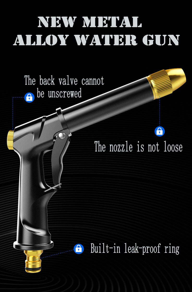 Portable High-pressure Water Gun For Cleaning Car Wash Machine Garden Watering Hose Nozzle Sprinkler Foam Water Gun dropshipping