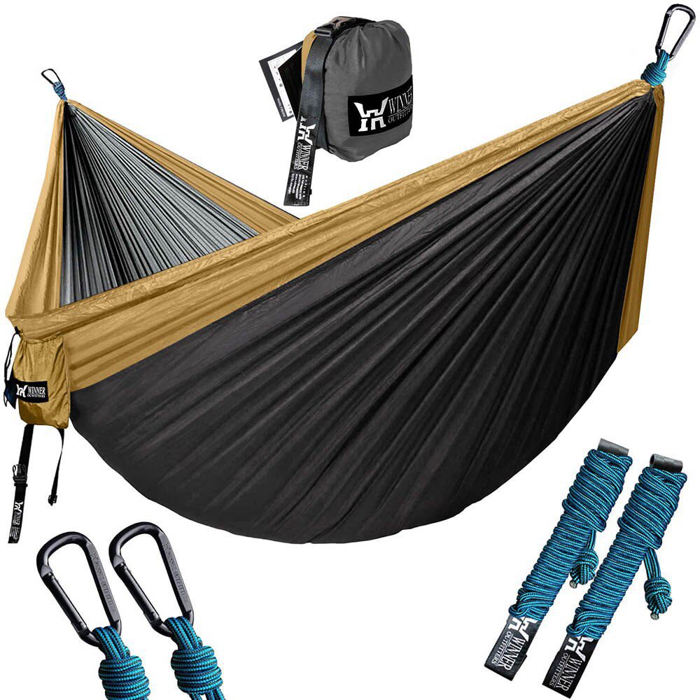 Upgrade Outdoor Tourist Hanging Hammocks Portable Parachute Nylon For Backpacking Travel