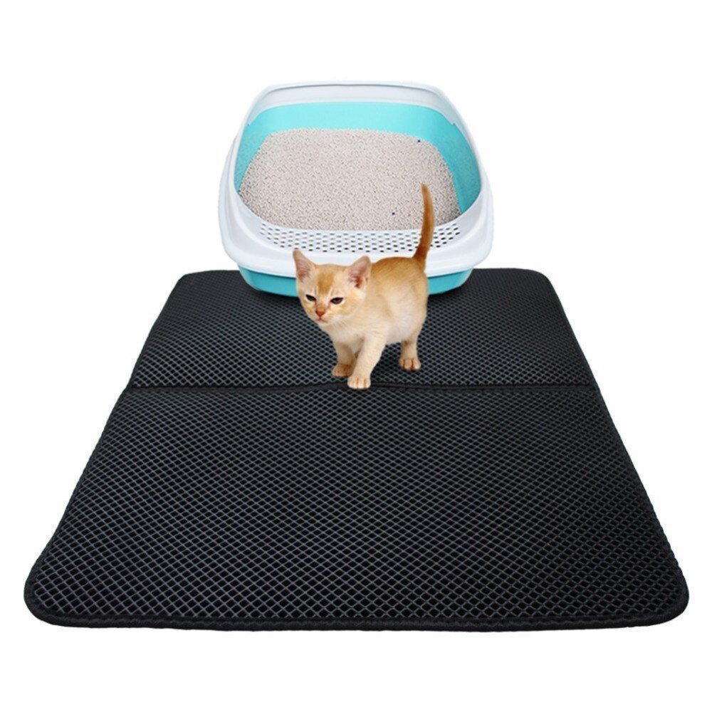 Pet Cat Litter Mat Double Layer Litter Cat Bed Pads Trapping Pets