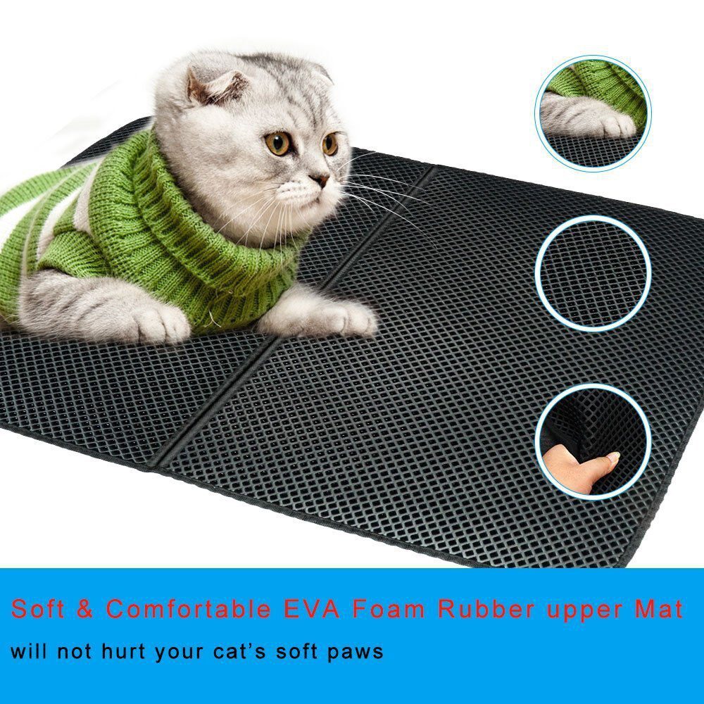 Pet Cat Litter Mat Double Layer Litter Cat Bed Pads Trapping Pets