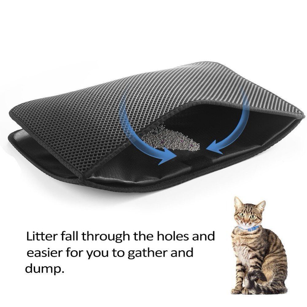 Pet Cat Litter Mat Double Layer Litter Cat Bed Pads Trapping Pets
