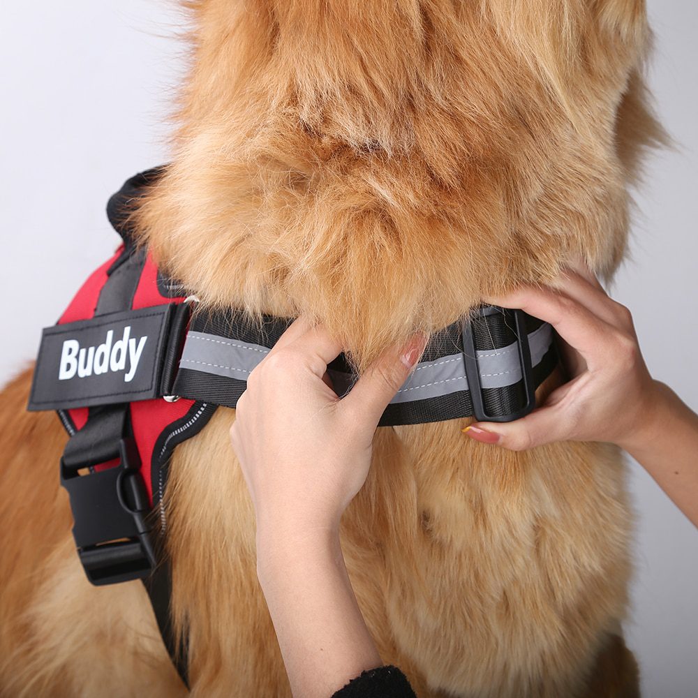 Dog Harness NO PULL Reflective Breathable Adjustable Pet Harness Vest with ID Custom Patch