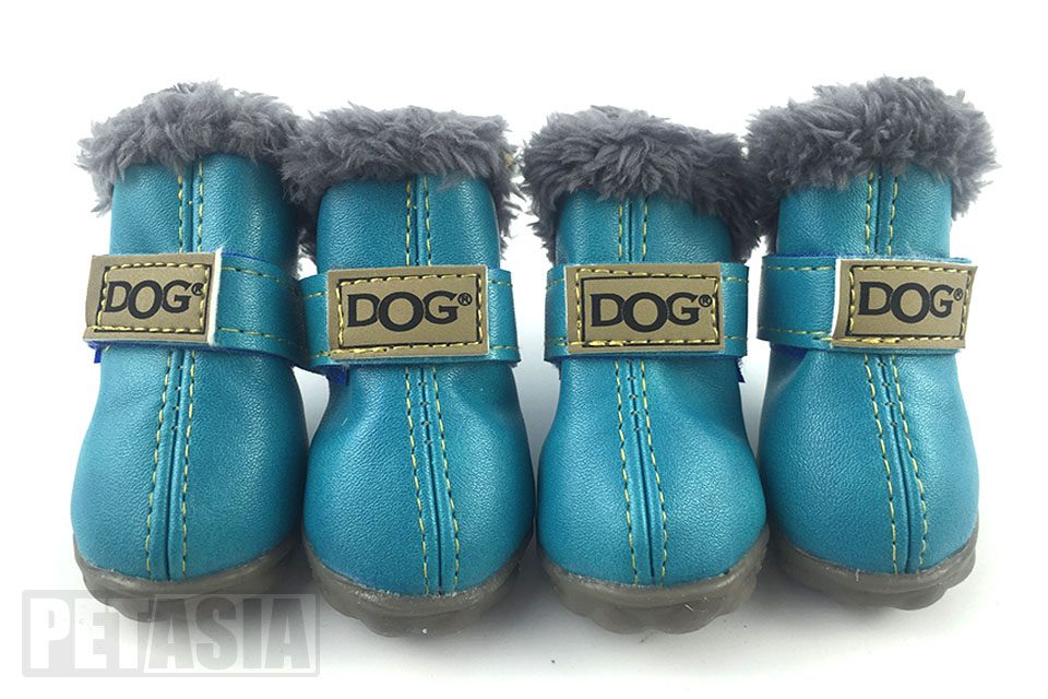 Winter Pet Dog Warm Snow Boots Waterproof Fur 4Pcs/Set Small Dogs