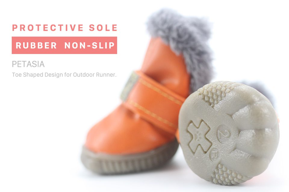 Winter Pet Dog Warm Snow Boots Waterproof Fur 4Pcs/Set Small Dogs