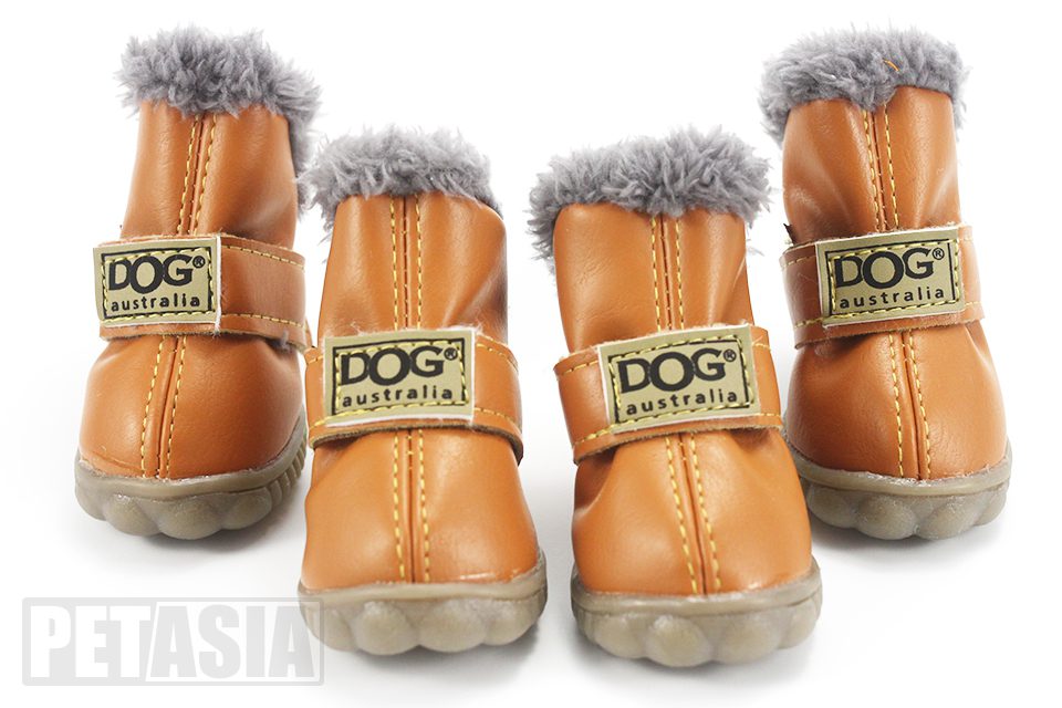 Winter Pet Dog Warm Snow Boots Waterproof Fur 4Pcs/Set Small Dogs