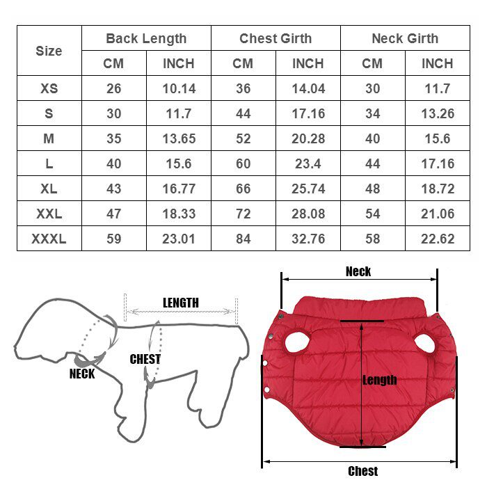 Winter pet coat clothes for dogs Winter clothing Warm Dog clothes for small dogs Christmas big dog coat Winter clothes chihuahua