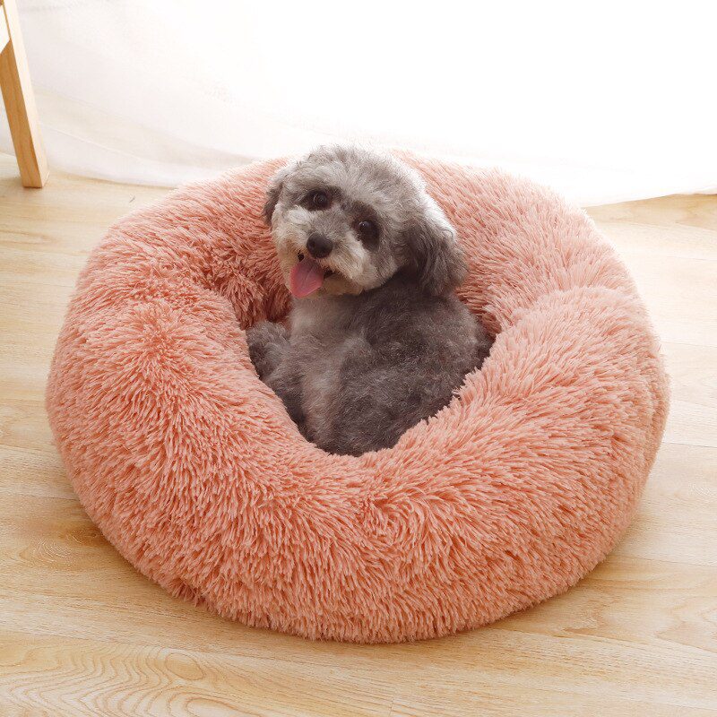 Donut Dog Bed Warm Soft Long Plush Pet Cushion For Samll Large Dog House Cat Calming Bed Washable Pet Sofa Mat Cat sleeping bag Donut Dog Bed Warm Soft Long Plush Pet Cushion For Samll Large Dog House Cat Calming Bed Washable Pet Sofa Mat Cat sleeping bag