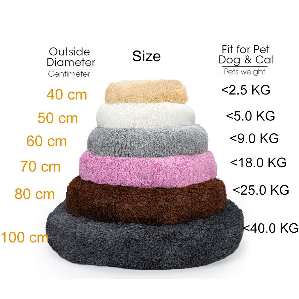 Donut Dog Bed Warm Soft Long Plush Pet Cushion For Samll Large Dog House Cat Calming Bed Washable Pet Sofa Mat Cat sleeping bag Donut Dog Bed Warm Soft Long Plush Pet Cushion For Samll Large Dog House Cat Calming Bed Washable Pet Sofa Mat Cat sleeping bag