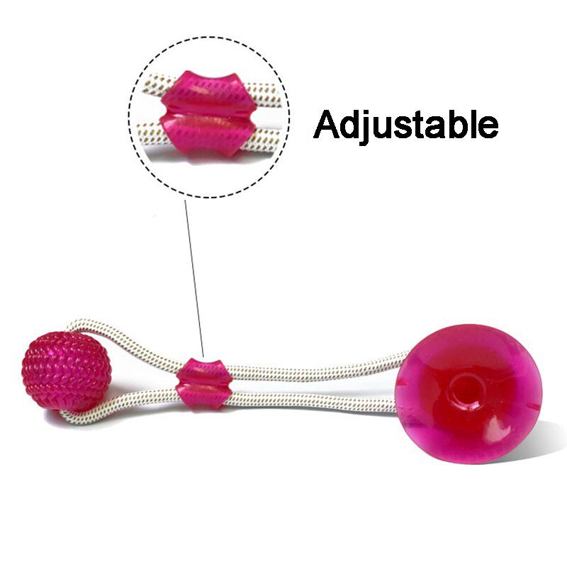Dog Toys Pet Puppy Interactive Suction Cup Push TPR Ball Toys Molar Bite Toy Elastic Ropes Dog Tooth Cleaning Chewing Supplies