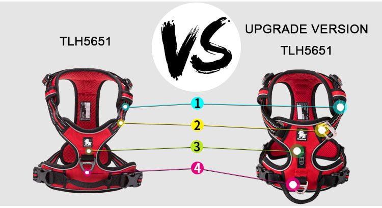 Truelove Pet Reflective Nylon Dog Harness No Pull Adjustable Medium Large Naughty Dog Vest Safety Vehicular Lead Walking Running