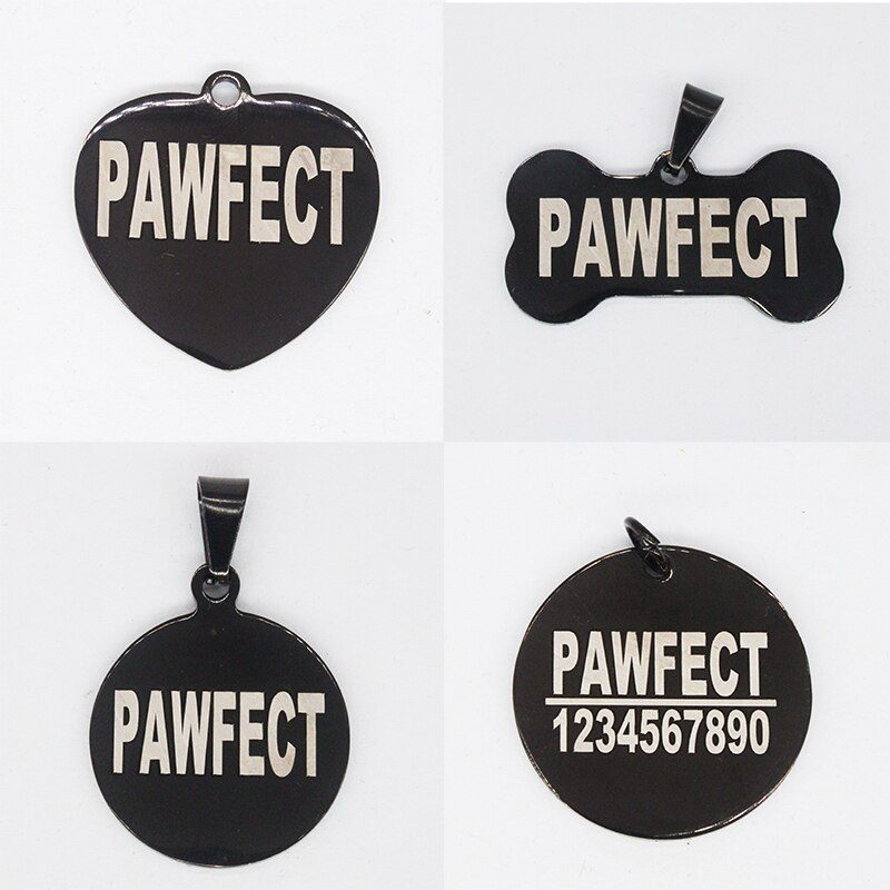New Cat Dog ID Tag Custom Free Engraving Personalized Dog Collar Pet Charm Name Pendant Bone Necklace Collar Puppy Accessory