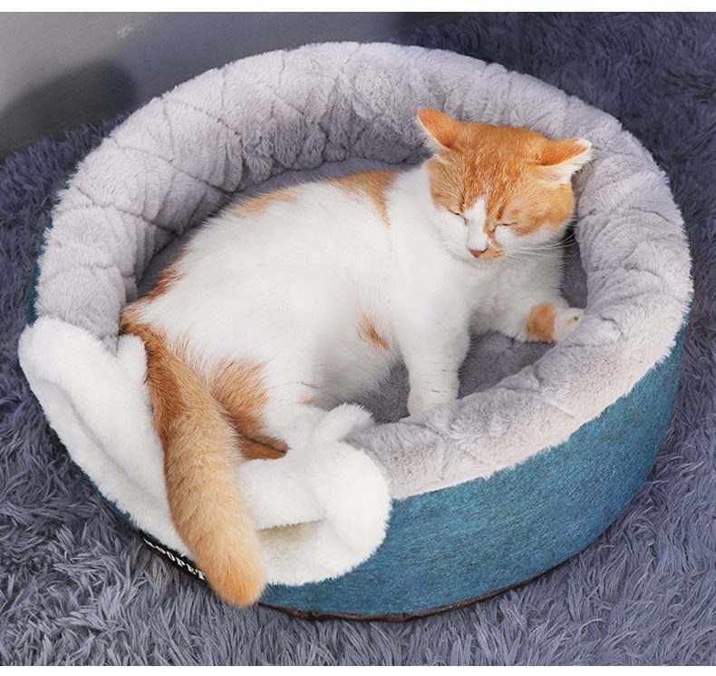 HOOPET Cat Bed House Soft Plush Kennel Puppy Cushion Small Dogs Cats Nest Winter Warm Sleeping Pet Dog Bed Pet Mat Supplies HOOPET Cat Bed House Soft Plush Kennel Puppy Cushion Small Dogs Cats Nest Winter Warm Sleeping Pet Dog Bed Pet Mat Supplies