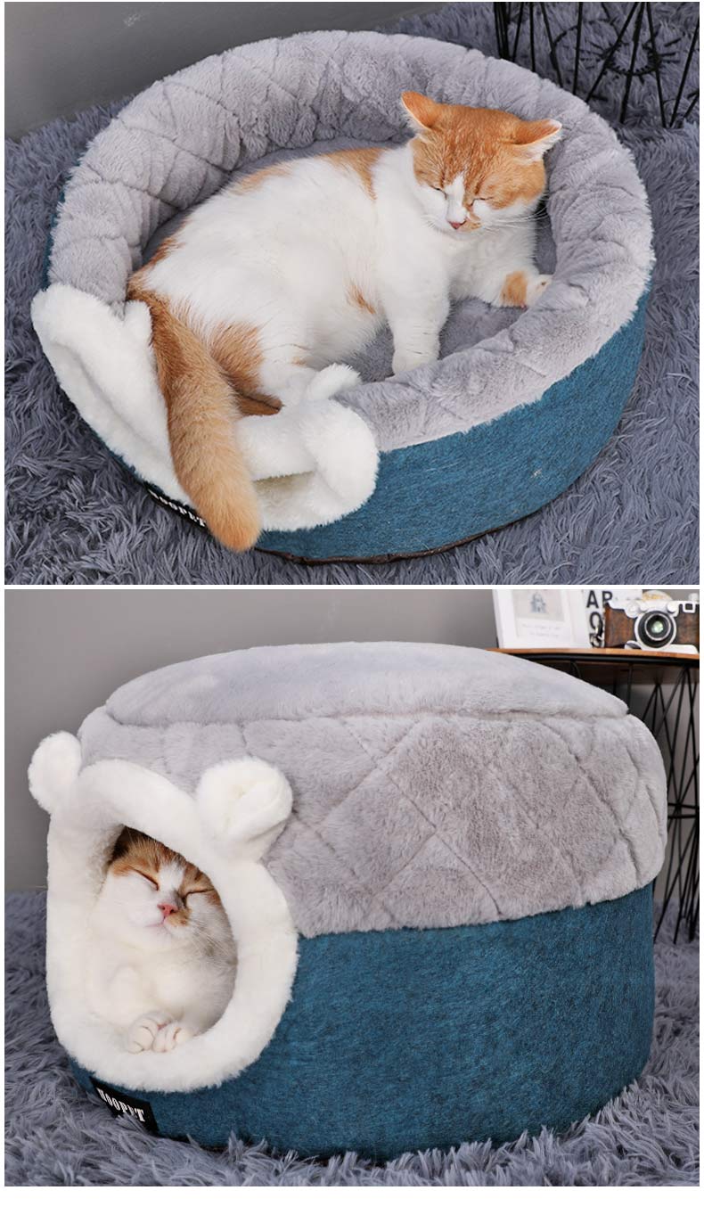 HOOPET Cat Bed House Soft Plush Kennel Puppy Cushion Small Dogs Cats Nest Winter Warm Sleeping Pet Dog Bed Pet Mat Supplies HOOPET Cat Bed House Soft Plush Kennel Puppy Cushion Small Dogs Cats Nest Winter Warm Sleeping Pet Dog Bed Pet Mat Supplies