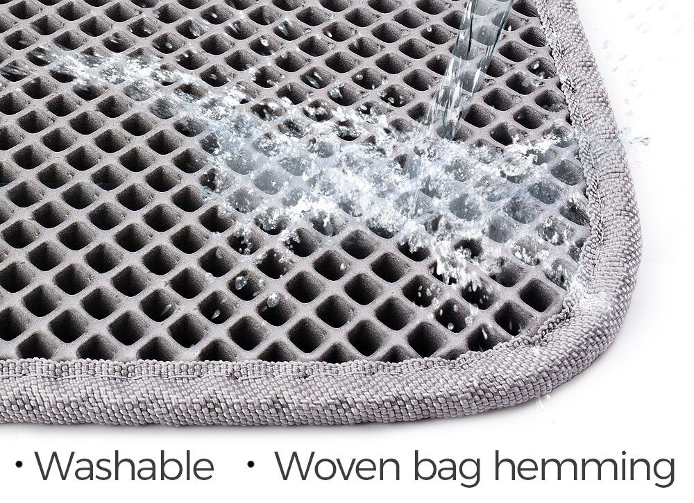 Pet Cat Litter Mat Double Layer Waterproof Litter Cat Pads For Cats House Clean Super Light Easy To Carry Smooth Surface