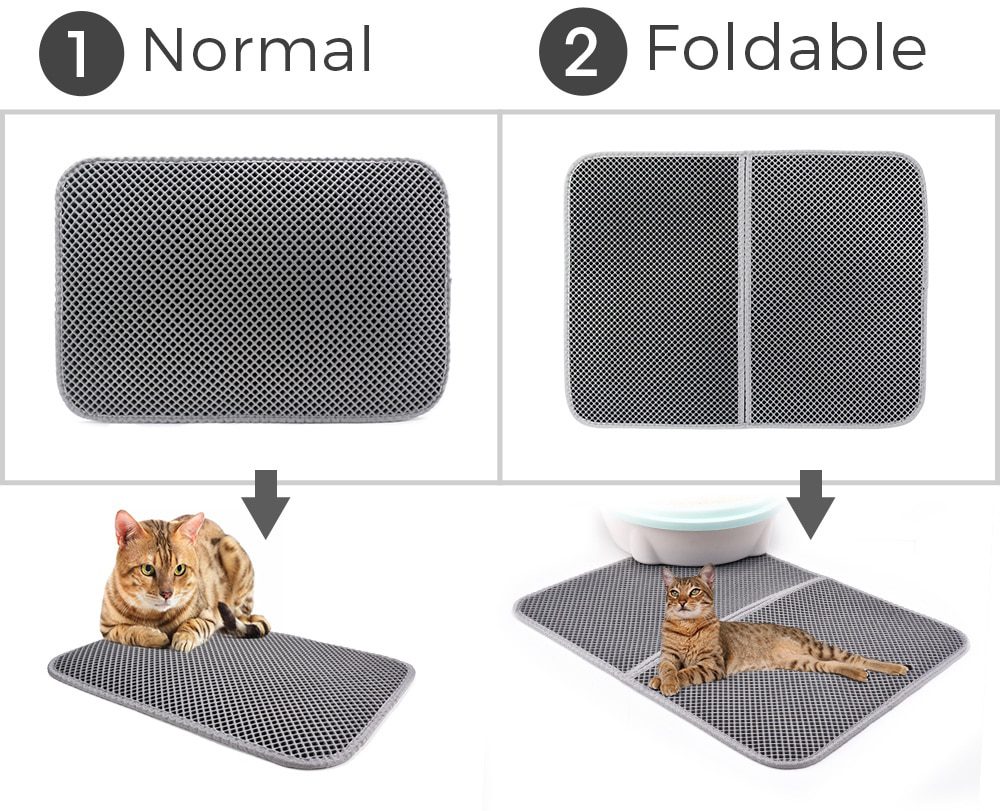 Pet Cat Litter Mat Double Layer Waterproof Litter Cat Pads For Cats House Clean Super Light Easy To Carry Smooth Surface