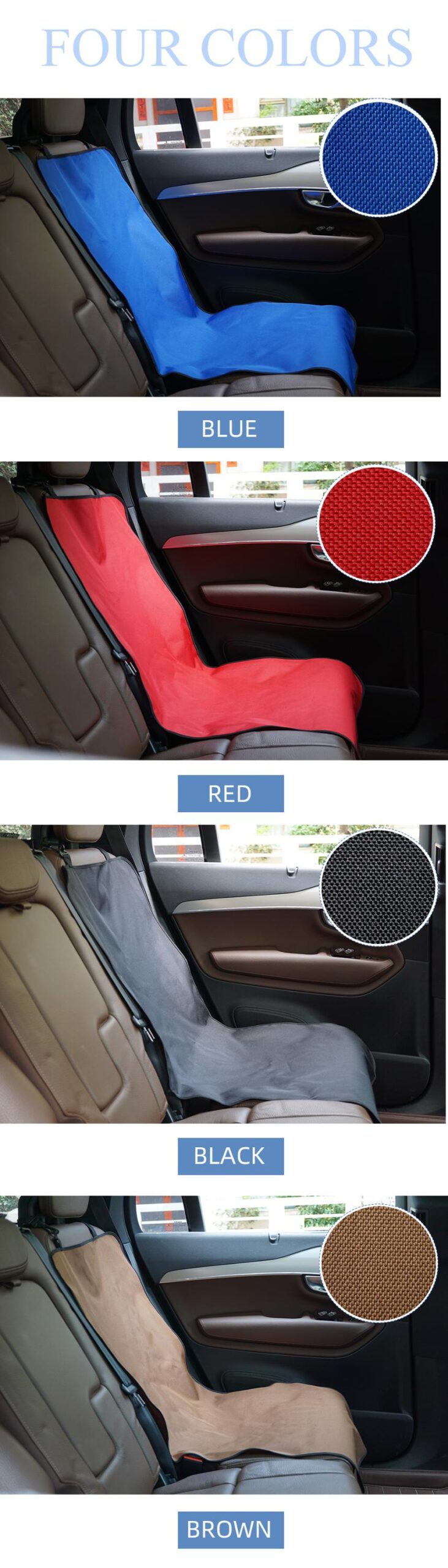 Car Waterproof Back Seat Pet Cover Protector Mat Rear Safety Travel Accessories for Cat Dog Pet Carrier Car Rear Back Seat Mat
