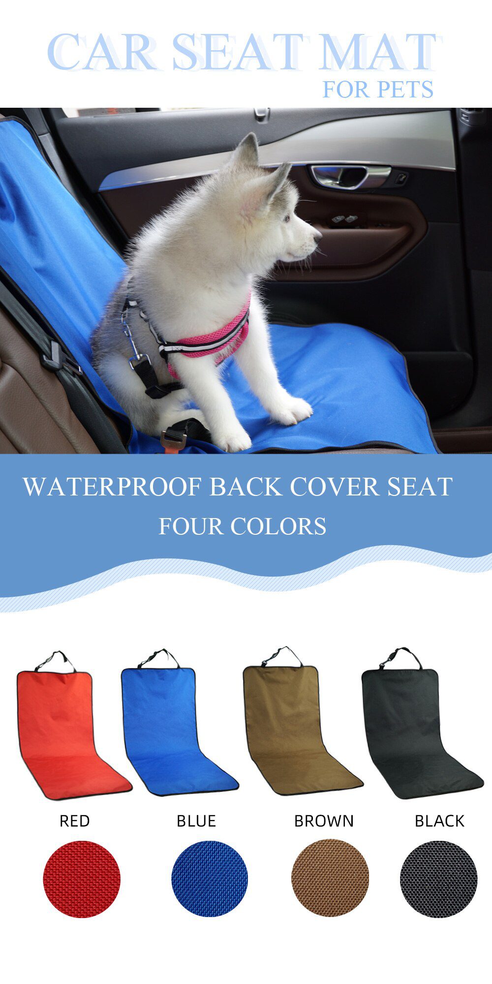 Car Waterproof Back Seat Pet Cover Protector Mat Rear Safety Travel Accessories for Cat Dog Pet Carrier Car Rear Back Seat Mat