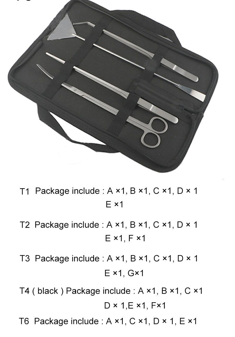 Aquarium Tools Set Plants Tweezers and Scissors Grass Stainless Steel Cleaning Tools Plants Fish Tank Accessories 4 5 6pcs/set