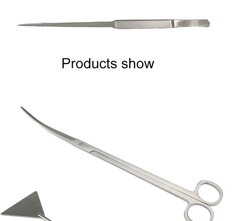 Aquarium Tools Set Plants Tweezers and Scissors Grass Stainless Steel Cleaning Tools Plants Fish Tank Accessories 4 5 6pcs/set
