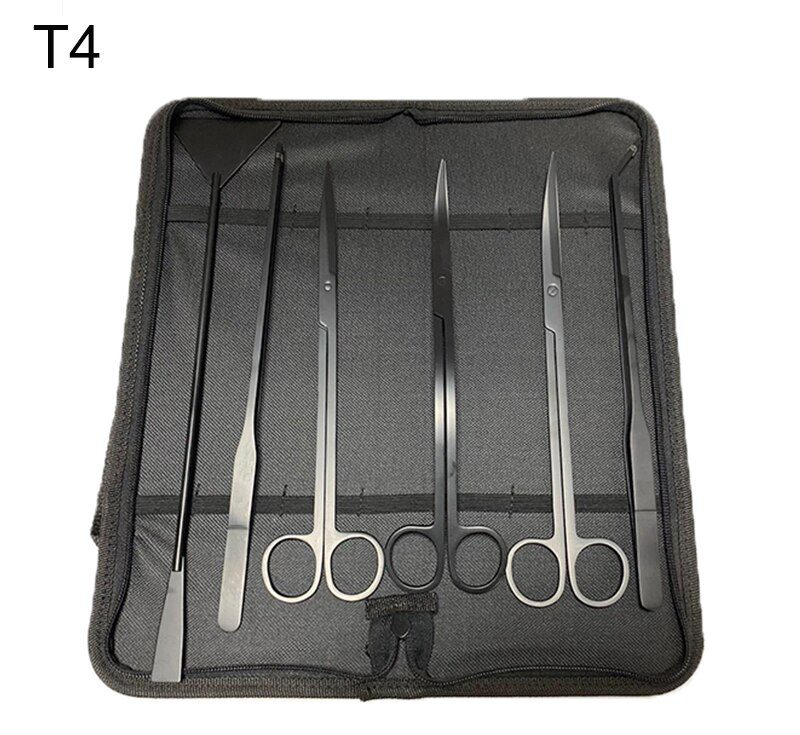 Aquarium Tools Set Plants Tweezers and Scissors Grass Stainless Steel Cleaning Tools Plants Fish Tank Accessories 4 5 6pcs/set