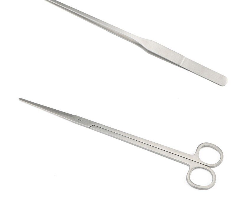 Aquarium Tools Set Plants Tweezers and Scissors Grass Stainless Steel Cleaning Tools Plants Fish Tank Accessories 4 5 6pcs/set