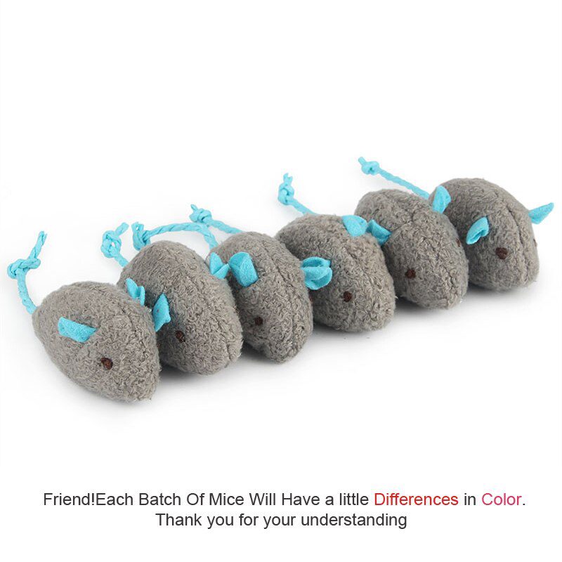 6pcs/lot Mix Pet Toy Catnip Mice Cats Toys Fun Plush Mouse Cat Toy For Kitten