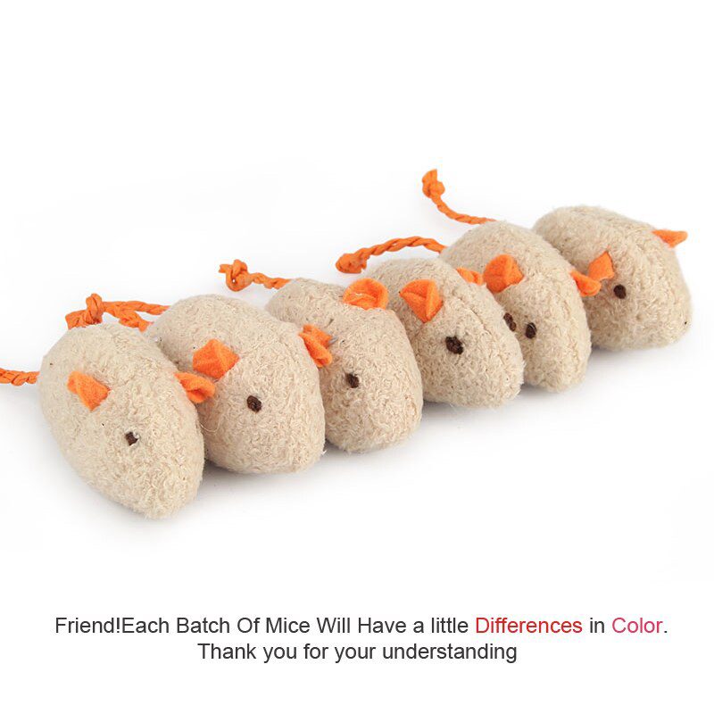 6pcs/lot Mix Pet Toy Catnip Mice Cats Toys Fun Plush Mouse Cat Toy For Kitten