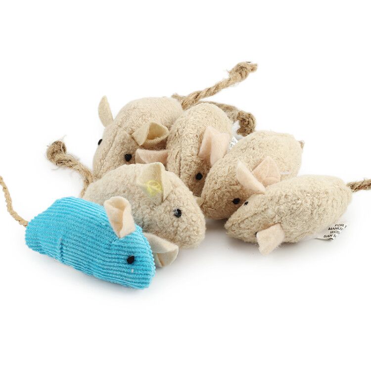 6pcs/lot Mix Pet Toy Catnip Mice Cats Toys Fun Plush Mouse Cat Toy For Kitten