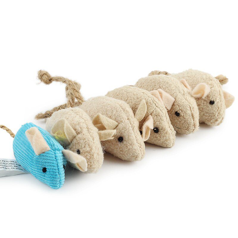 6pcs/lot Mix Pet Toy Catnip Mice Cats Toys Fun Plush Mouse Cat Toy For Kitten