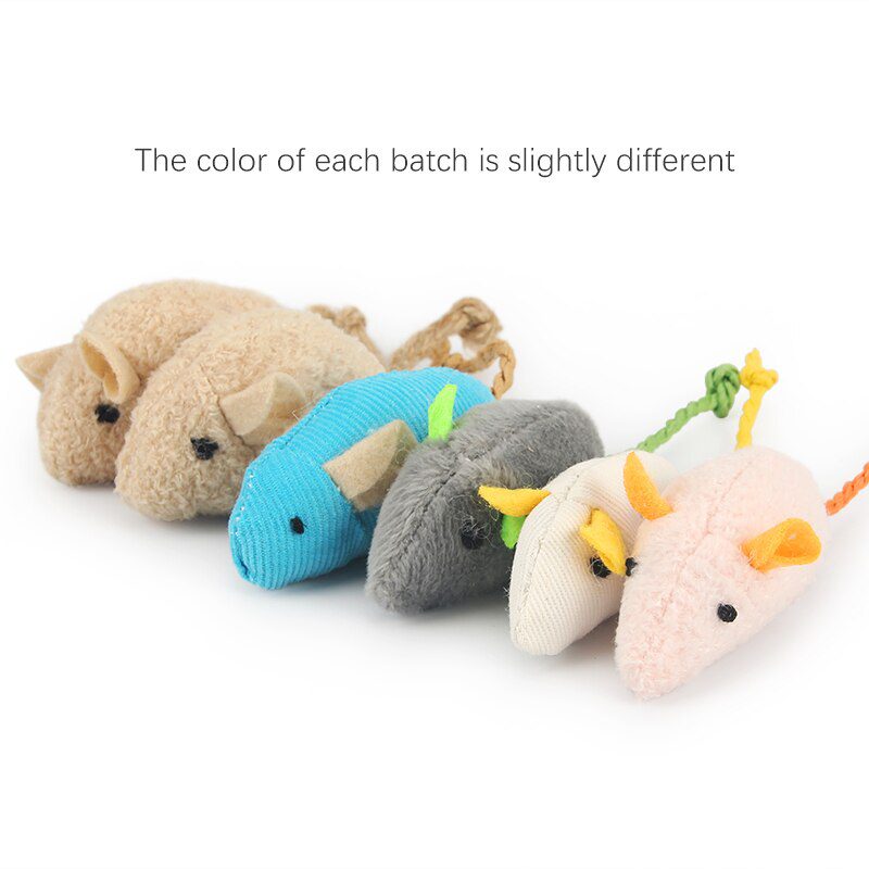 6pcs/lot Mix Pet Toy Catnip Mice Cats Toys Fun Plush Mouse Cat Toy For Kitten