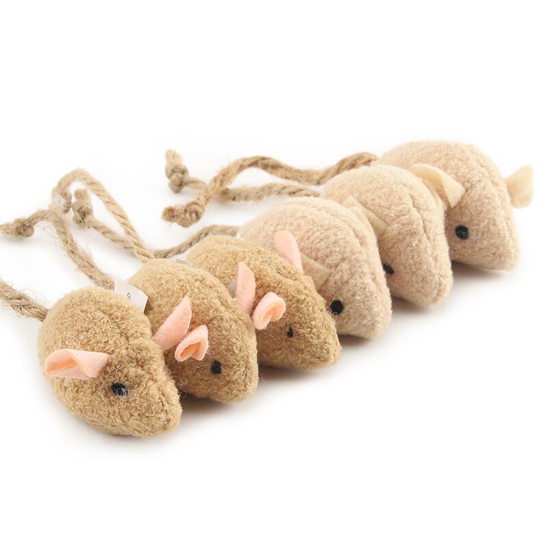 6pcs/lot Mix Pet Toy Catnip Mice Cats Toys Fun Plush Mouse Cat Toy For Kitten