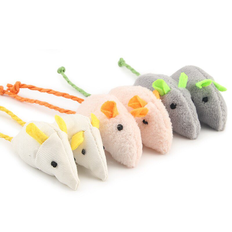 6pcs/lot Mix Pet Toy Catnip Mice Cats Toys Fun Plush Mouse Cat Toy For Kitten