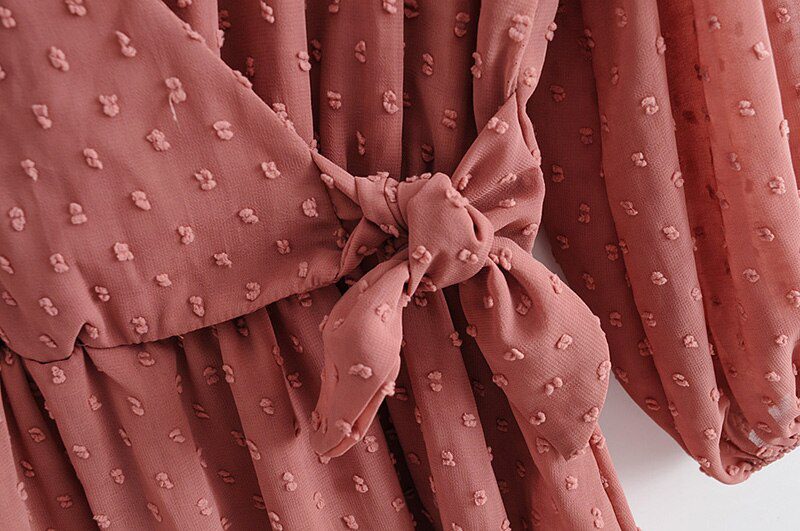 2020 Summer Women Ruffles Lace Chiffon Dress Boho Mini Beach Dress Three Quarter Sleeve Ladies Party Dresses Vestido