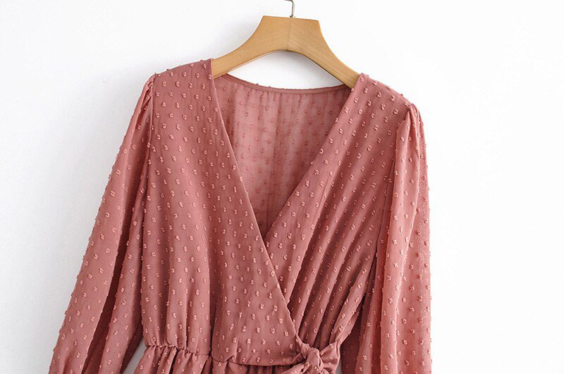 2020 Summer Women Ruffles Lace Chiffon Dress Boho Mini Beach Dress Three Quarter Sleeve Ladies Party Dresses Vestido