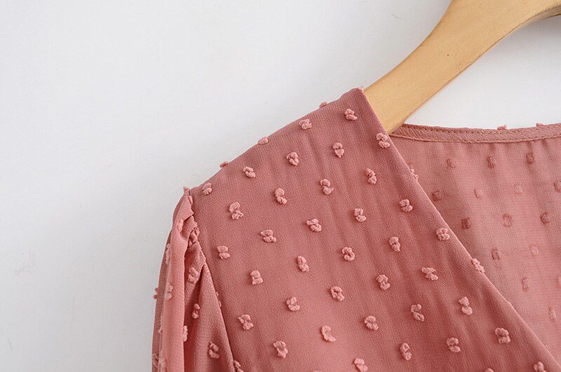 2020 Summer Women Ruffles Lace Chiffon Dress Boho Mini Beach Dress Three Quarter Sleeve Ladies Party Dresses Vestido