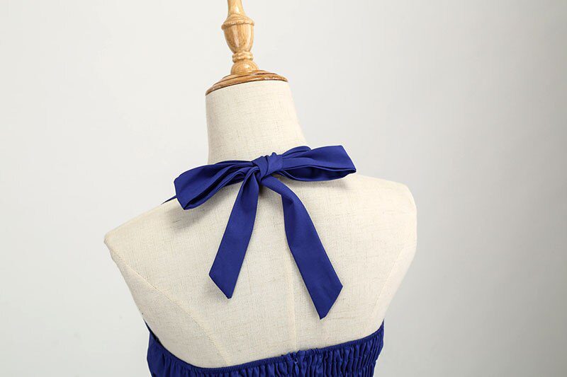 Women Polka Dot Print Summer Dress Sexy Retro White Halter Vintage Dress Plus Size Robe Femme Pin Up Rockabilly Party Dress