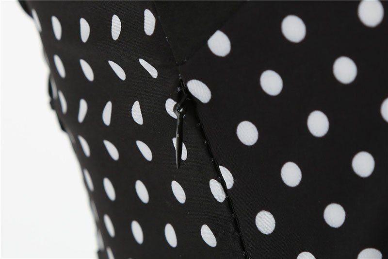 Women Polka Dot Print Summer Dress Sexy Retro White Halter Vintage Dress Plus Size Robe Femme Pin Up Rockabilly Party Dress