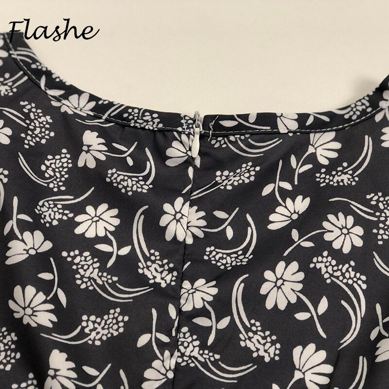 2021 Spring Summer Vintage Party Dress V Neck Elegant Sexy Dress Boho Beach Female Floral Print Dresses For Women Clothes