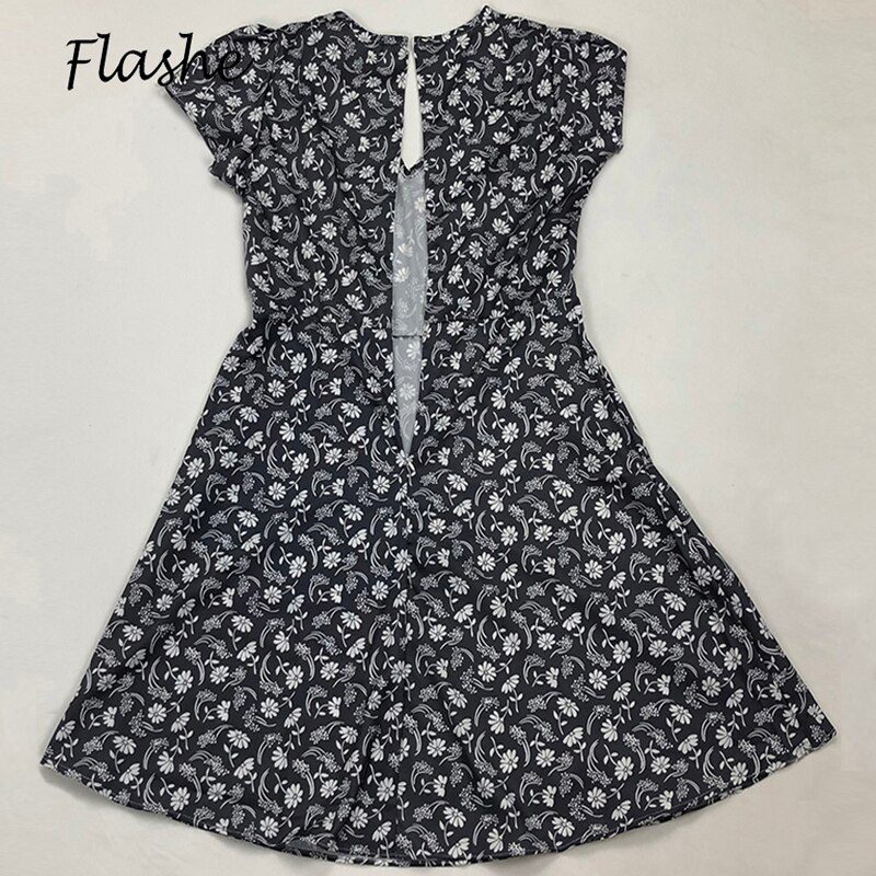 2021 Spring Summer Vintage Party Dress V Neck Elegant Sexy Dress Boho Beach Female Floral Print Dresses For Women Clothes