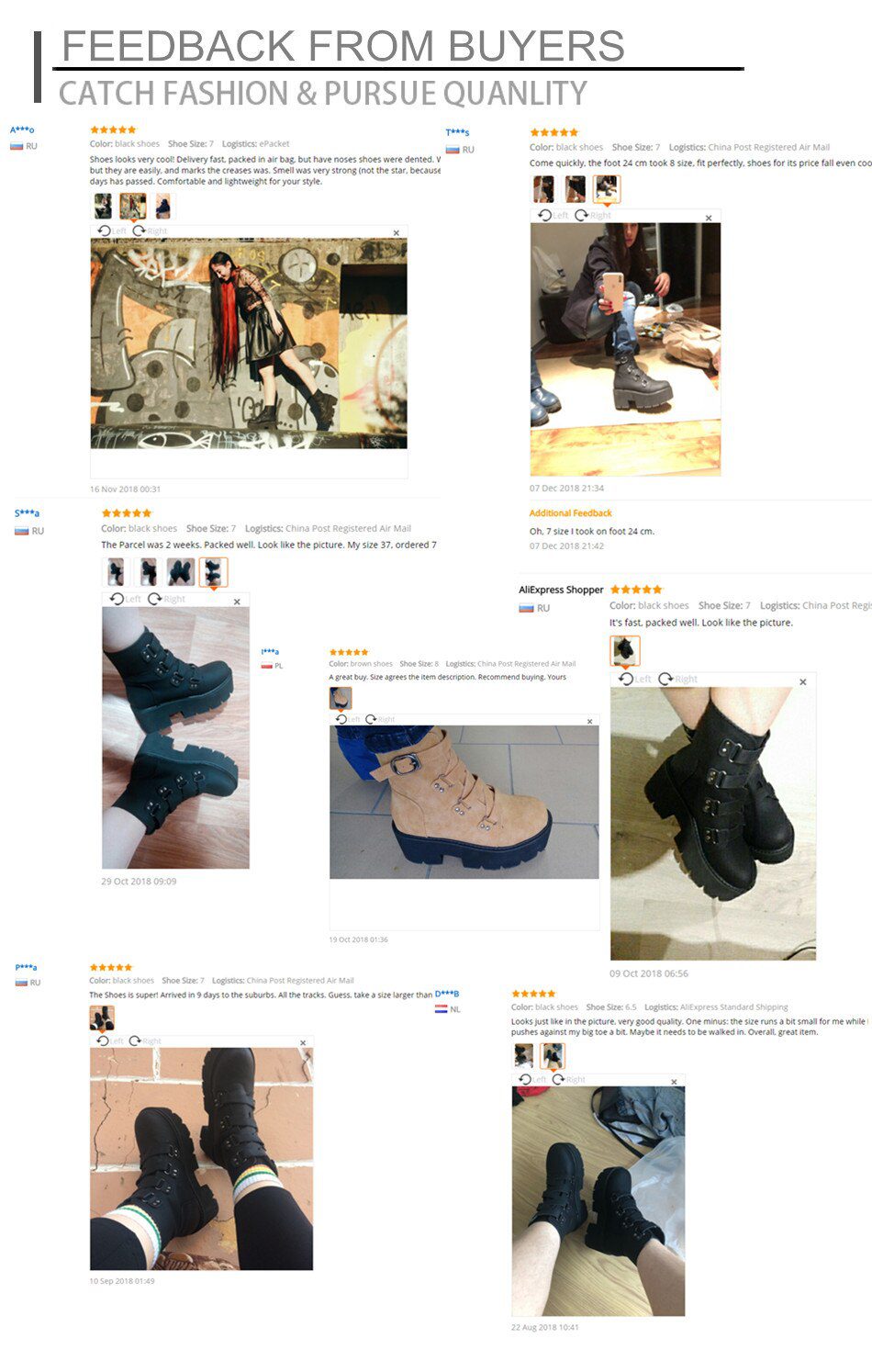 Gdgydh Spring Autumn Ankle Boots Women Platform Boots Rubber Sole Buckle Black Leather PU High Heels Shoes Woman Comfortable