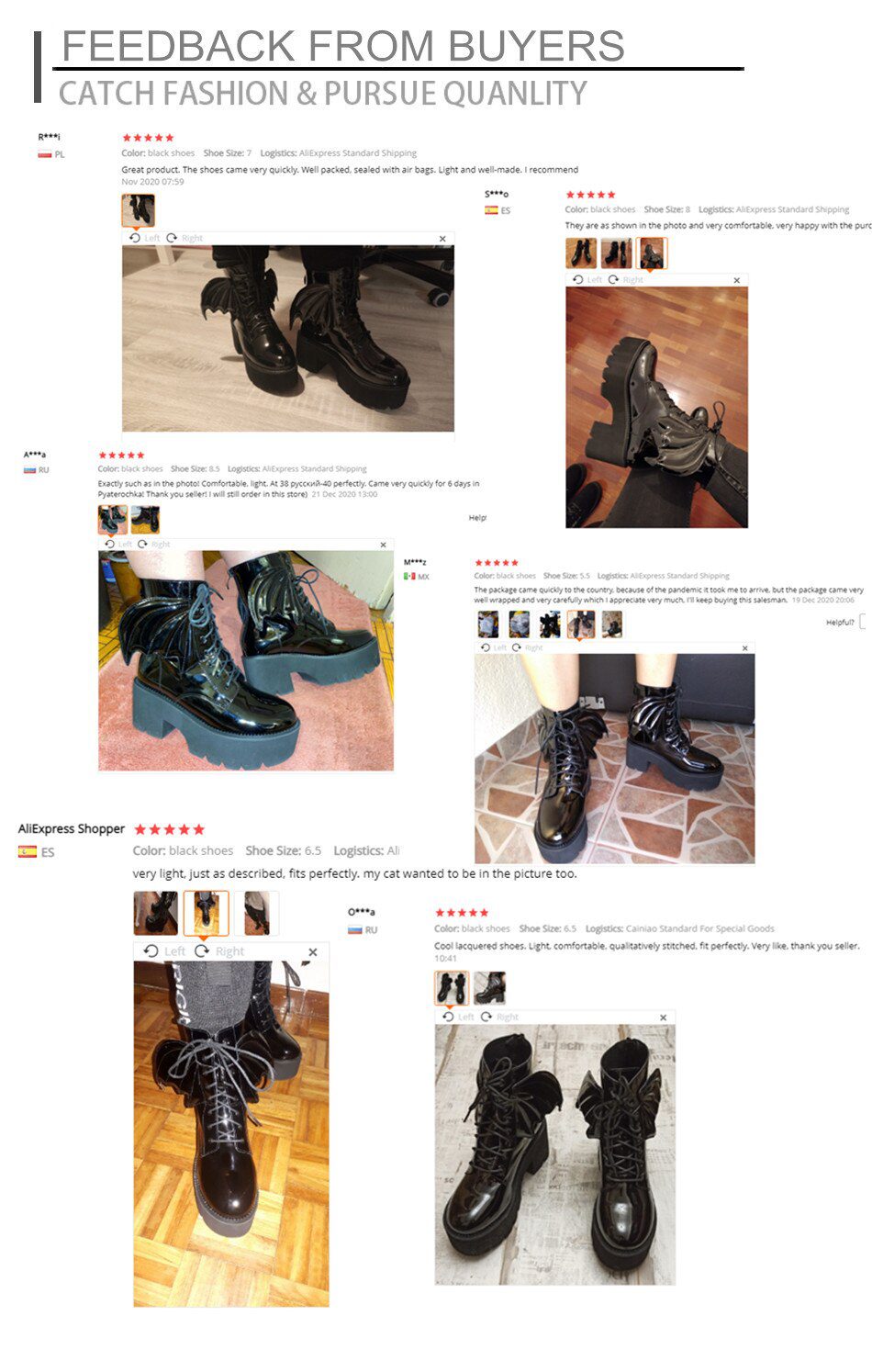 Gdgydh New Fashion Angel Wing Ankle Boots High Heels Patent Leather Womens Platform Boots Punk Gothic Sexy Model Shoes Prefect