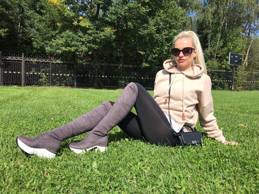 QUTAA 2020 Stretch Fabrics Over The Knee Boots Height Increasing Round Toe Women Shoes Autumn Winter Casual Long Boots Size34-43