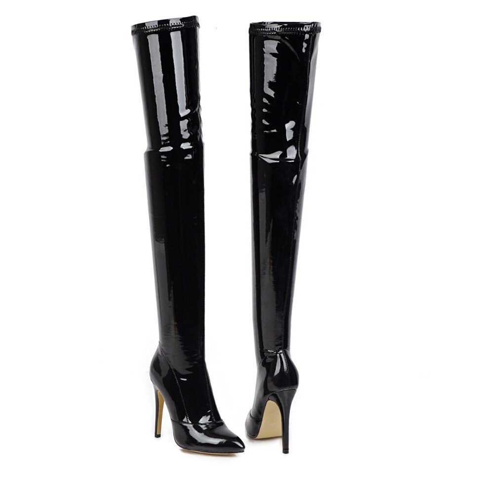 Sexy Stiletto High Heels Over The Knee Boots Women Stretch Thigh High Boots Ladies Spring Autumn Long Boots Shoes Cuissardes