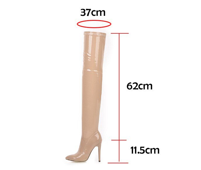 Sexy Stiletto High Heels Over The Knee Boots Women Stretch Thigh High Boots Ladies Spring Autumn Long Boots Shoes Cuissardes