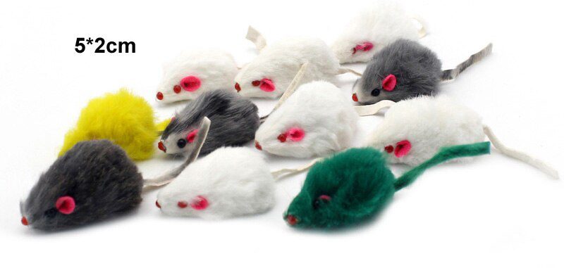 pawstrip Soft Fleece False Mouse Cat Toys Colorful Feather Funny Playing Toys For Cats Kitten Interactive Ball Cat Toy Catnip